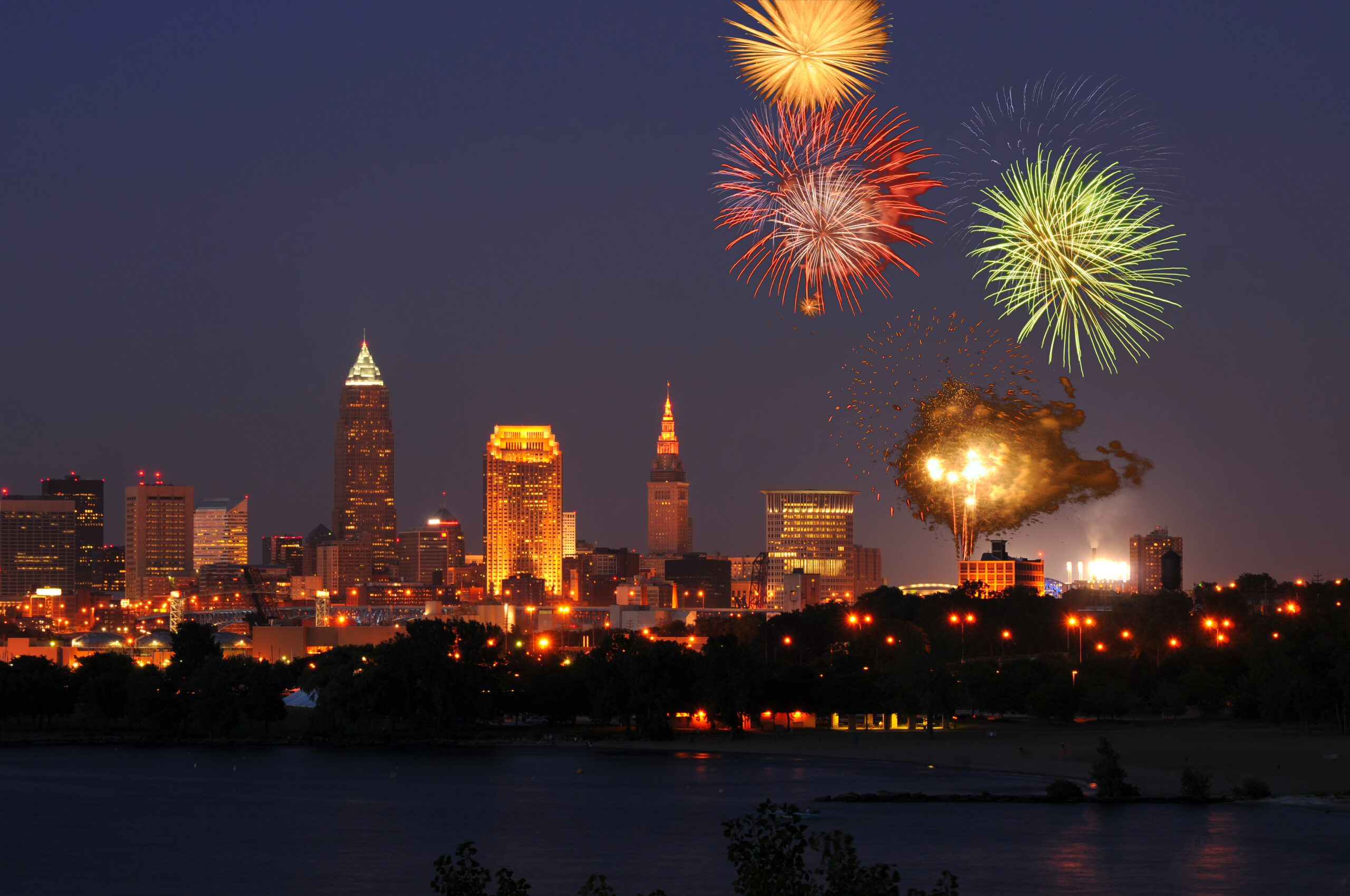 What time are fireworks in Kent Ohio?