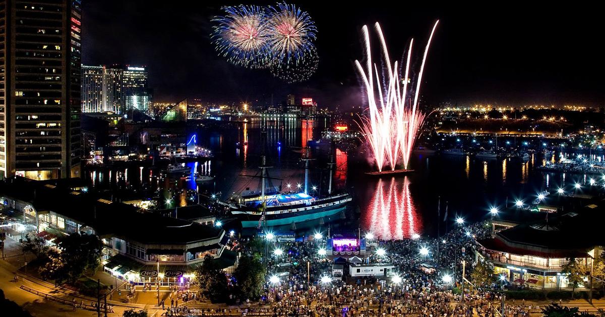 What time do Baltimore fireworks start?