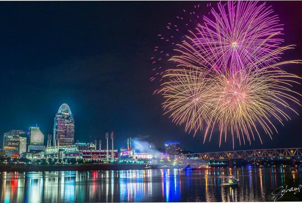 Where can I watch fireworks in Cincinnati