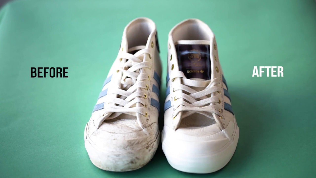 Can I use soap and water to clean my shoes?